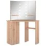 Tocador de esquina con LED roble 111x54x141,5 cm de vidaXL, Tocadores para dormitorios - Ref: Foro24-326533, Precio: 172,68 €...