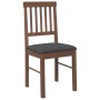 Sillas de comedor con cojines 2 uds madera maciza marrón caucho de , Sillas de comedor - Ref: Foro24-4102426, Precio: 106,02 ...
