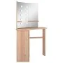 Tocador de esquina con LED roble 111x54x141,5 cm de vidaXL, Tocadores para dormitorios - Ref: Foro24-326533, Precio: 172,68 €...