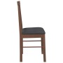 Sillas de comedor con cojines 2 uds madera maciza marrón caucho de , Sillas de comedor - Ref: Foro24-4102426, Precio: 106,02 ...
