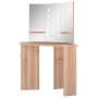 Corner dressing table with LED oak 111x54x141.5 cm by vidaXL, Bedroom Dressers - Ref: Foro24-326533, Price: 174,76 €, Discoun...