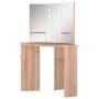 Tocador de esquina con LED roble 111x54x141,5 cm de vidaXL, Tocadores para dormitorios - Ref: Foro24-326533, Precio: 172,68 €...