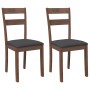 Sillas de comedor con cojines 2 uds madera maciza marrón caucho von , Essstühle - Ref: Foro24-4102381, Preis: 97,53 €, Rabatt: %