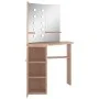 Tocador de esquina con LED roble 111x54x141,5 cm de vidaXL, Tocadores para dormitorios - Ref: Foro24-326533, Precio: 172,68 €...