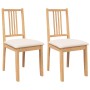 Sillas de comedor con cojines 2uds madera maciza natural caucho von , Essstühle - Ref: Foro24-4102397, Preis: 123,41 €, Rabat...