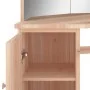Corner dressing table with LED oak 111x54x141.5 cm by vidaXL, Bedroom Dressers - Ref: Foro24-326533, Price: 172,68 €, Discoun...