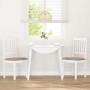 Sillas de comedor con cojines 2uds madera maciza blanco caucho von , Essstühle - Ref: Foro24-4102432, Preis: 103,29 €, Rabatt: %