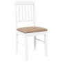 Sillas de comedor con cojines 2uds madera maciza blanco caucho von , Essstühle - Ref: Foro24-4102432, Preis: 103,29 €, Rabatt: %