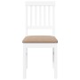 Sillas de comedor con cojines 2uds madera maciza blanco caucho von , Essstühle - Ref: Foro24-4102432, Preis: 103,29 €, Rabatt: %