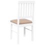 Sillas de comedor con cojines 2uds madera maciza blanco caucho von , Essstühle - Ref: Foro24-4102432, Preis: 103,29 €, Rabatt: %