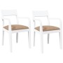 Sillas de comedor con cojines 2uds madera maciza blanco caucho von , Essstühle - Ref: Foro24-4102514, Preis: 174,88 €, Rabatt: %