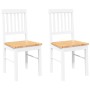 Sillas de comedor 2 unidades madera maciza de caucho blanco by , dining chairs - Ref: Foro24-4102430, Price: 109,00 €, Discou...