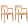 Sillas de comedor con cojines 2uds madera maciza natural caucho von , Essstühle - Ref: Foro24-4102509, Preis: 217,63 €, Rabat...