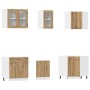 Set de muebles cocina 11 pzas madera ingeniería roble artesanal von , Küchenschränke - Ref: Foro24-3328578, Preis: 681,64 €, ...