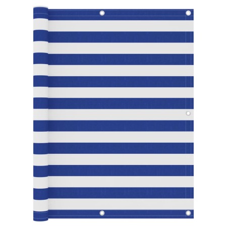 Toldo para balcón tela oxford blanco y azul 120x400 cm en Sombrillas | Comprar online en Foro24
