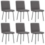 Sillas de comedor 6 unidades cuero sintético gris de , Sillas de comedor - Ref: Foro24-3315485, Precio: 255,01 €