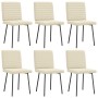 Sillas de comedor 6 unidades cuero sintético color crema by , dining chairs - Ref: Foro24-3315537, Price: 254,10 €, Discount: %