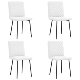 Sillas de comedor 4 unidades cuero sintético blanco de , Sillas de comedor - Ref: Foro24-3315219, Precio: 170,54 €
