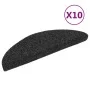 Alfombrillas de escaleras autoadhesivas 10 uds negro 56x17x3 cm de vidaXL, Alfombrillas para escalones - Ref: Foro24-149679, ...