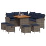 Set de sofás de jardín en forma de L con cojines 6 pzas gris by , Garden sets - Ref: Foro24-3213544, Price: 572,03 €, Discoun...