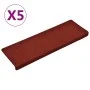 Stufenmatten 5 Stück burgunderrot 65x21x4 cm von vidaXL, Treppenmatten - Ref: Foro24-149730, Preis: 21,01 €, Rabatt: %