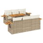 Set sofás jardín y cojines 7 pzas ratán sintético acacia beige von , Gartensets - Ref: Foro24-3327558, Preis: 626,10 €, Rabat...