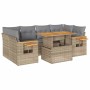 Set sofás jardín y cojines 7 pzas ratán sintético acacia beige von , Gartensets - Ref: Foro24-3327566, Preis: 533,56 €, Rabat...
