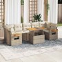 Set sofás jardín y cojines 8 pzas ratán sintético acacia beige de , Conjuntos de jardín - Ref: Foro24-3327572, Precio: 593,24...