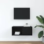 Mueble de TV madera de ingeniería roble negro 60x31x25,5 cm by , TV Furniture - Ref: Foro24-861438, Price: 40,37 €, Discount: %