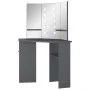 Eckschminktisch mit LED-Lichtern, grau, 111x54x141,5 cm. von vidaXL, Schlafzimmerkommoden - Ref: Foro24-326532, Preis: 166,05...