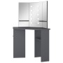 Tocador de esquina con LED gris 111x54x141,5 cm by vidaXL, Bedroom Dressers - Ref: Foro24-326532, Price: 167,36 €, Discount: %