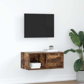 Mueble para TV madera contrachapada roble ahumado 60x31x25,5 cm by , TV Furniture - Ref: Foro24-861444, Price: 39,48 €, Disco...