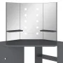 Eckschminktisch mit LED-Lichtern, grau, 111x54x141,5 cm. von vidaXL, Schlafzimmerkommoden - Ref: Foro24-326532, Preis: 166,05...