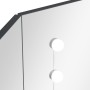 Tocador de esquina con LED gris 111x54x141,5 cm by vidaXL, Bedroom Dressers - Ref: Foro24-326532, Price: 167,36 €, Discount: %