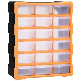 Multi-drawer organizer with 18 intermediate drawers 38x16x47 cm by vidaXL, Toolboxes - Ref: Foro24-149597, Price: 62,64 €, Di...