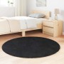 Alfombra peluda de pelo largo NAVARRA negra 120x120cm poliéster by , Rugs - Ref: Foro24-4102902, Price: 25,16 €, Discount: %