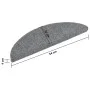 Self-adhesive stair mats 5 pcs gray 56x17x3 cm by vidaXL, Stair mats - Ref: Foro24-149680, Price: 23,87 €, Discount: %