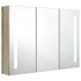 Badezimmerschrank mit LED-Spiegel in Eichenfarbe 89x14x62 cm von vidaXL, Badezimmerwaschtische - Ref: Foro24-326529, Preis: 1...