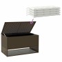 Cojines para exterior marrón 100x55x55,5 cm ratán sintético von , Aufbewahrungsboxen für den Außenbereich - Ref: Foro24-41041...