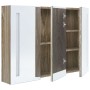 Badezimmerschrank mit LED-Spiegel in Eichenfarbe 89x14x62 cm von vidaXL, Badezimmerwaschtische - Ref: Foro24-326529, Preis: 1...