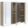 Badezimmerschrank mit LED-Spiegel in Eichenfarbe 89x14x62 cm von vidaXL, Badezimmerwaschtische - Ref: Foro24-326529, Preis: 1...