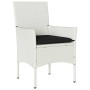 Set comedor jardín 5 pzas cojines ratán sintético vidrio blanco by , Garden sets - Ref: Foro24-3278580, Price: 354,32 €, Disc...