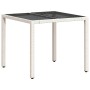 Set comedor jardín 5 pzas cojines ratán sintético vidrio blanco by , Garden sets - Ref: Foro24-3278580, Price: 354,32 €, Disc...