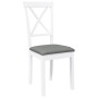 Sillas de comedor con cojines 2uds madera maciza blanco caucho von , Essstühle - Ref: Foro24-4102405, Preis: 114,96 €, Rabatt: %