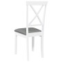 Sillas de comedor con cojines 2uds madera maciza blanco caucho von , Essstühle - Ref: Foro24-4102405, Preis: 114,96 €, Rabatt: %