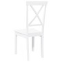 Sillas de comedor 2 unidades madera maciza de caucho blanco von , Essstühle - Ref: Foro24-4102407, Preis: 116,24 €, Rabatt: %