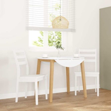 Sillas de comedor 2 unidades madera maciza de caucho blanco by , dining chairs - Ref: Foro24-4102521, Price: 139,69 €, Discou...