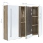 Badezimmerschrank mit LED-Spiegel in Eichenfarbe 89x14x62 cm von vidaXL, Badezimmerwaschtische - Ref: Foro24-326529, Preis: 1...