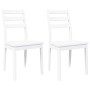 Sillas de comedor 2 unidades madera maciza de caucho blanco by , dining chairs - Ref: Foro24-4102521, Price: 139,69 €, Discou...