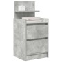 Mesilla de noche con 2 cajones gris hormigón 38x34x80 cm by , Nightstands - Ref: Foro24-861361, Price: 55,60 €, Discount: %